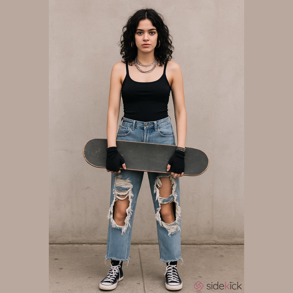 Nature Denim Blue Distressed High Rise Mom Jeans Size 24